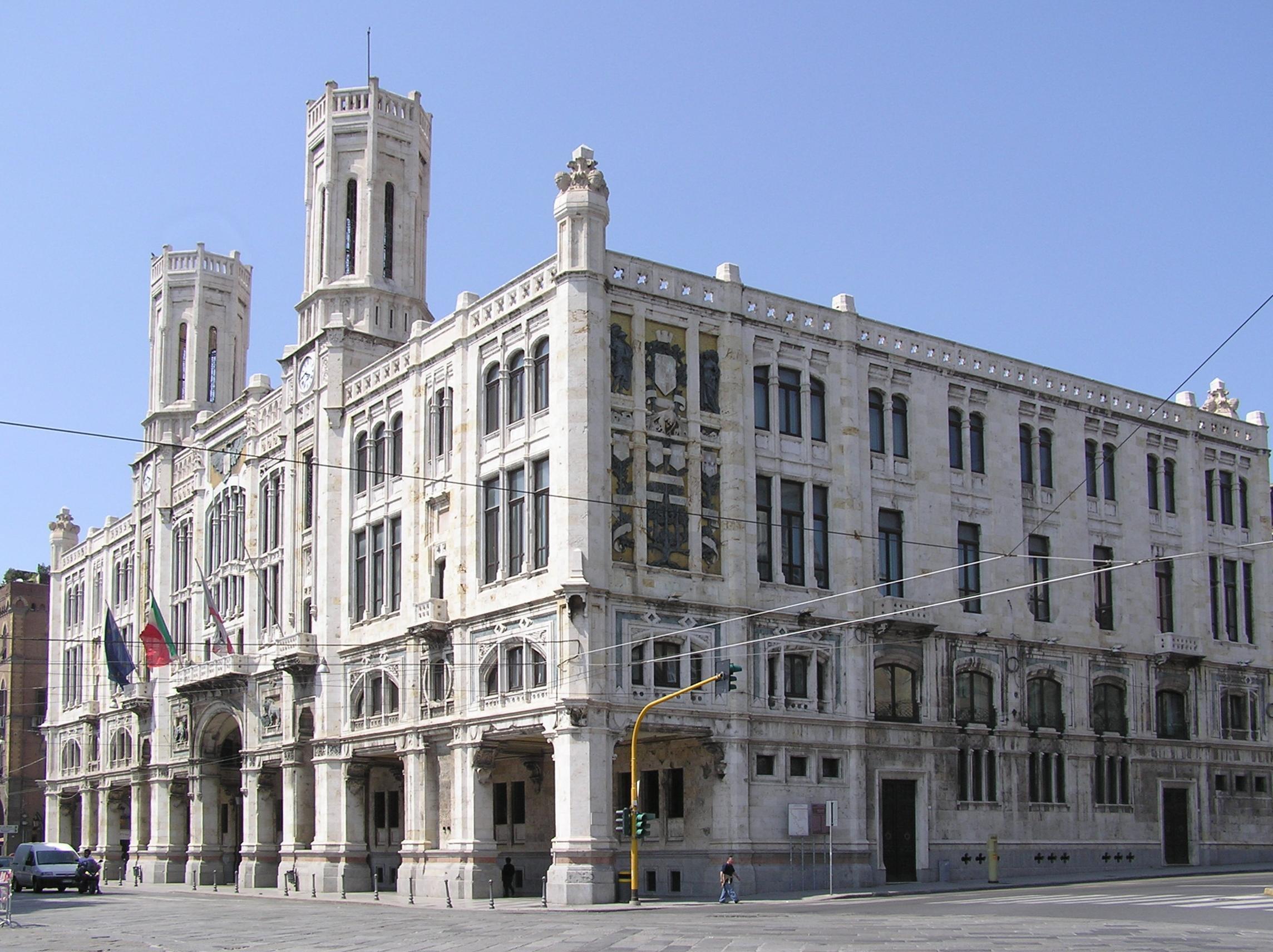 Il municipio di Cagliari