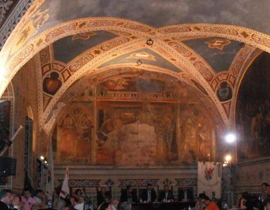 L’affresco nella Sala del maggior consiglio di Palazzo dei Priori a Volterra