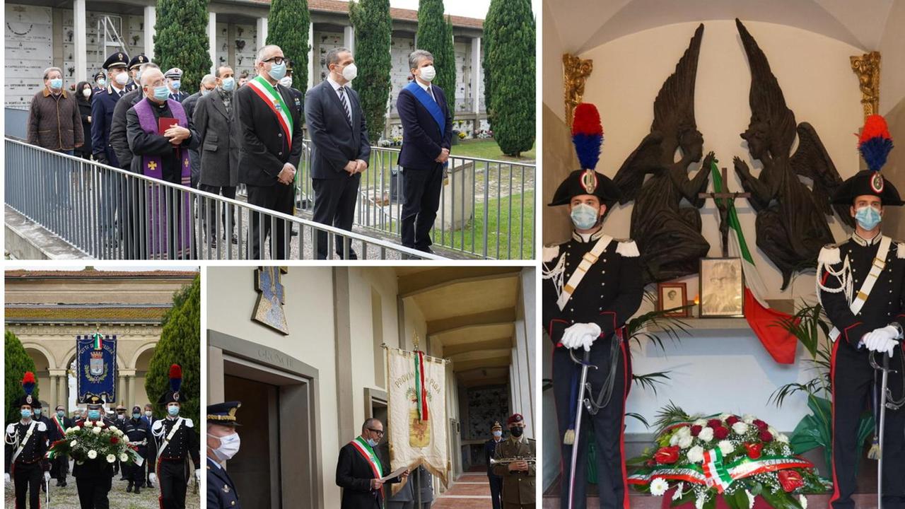 Omaggio alla tomba del presidente Gronchi