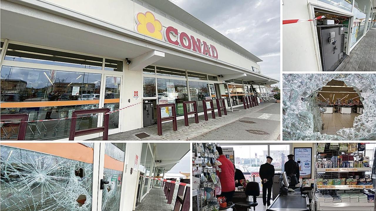 Assalto con l’esplosivo al negozio Conad: l’acetilene fa cilecca e la cassa non si apre
