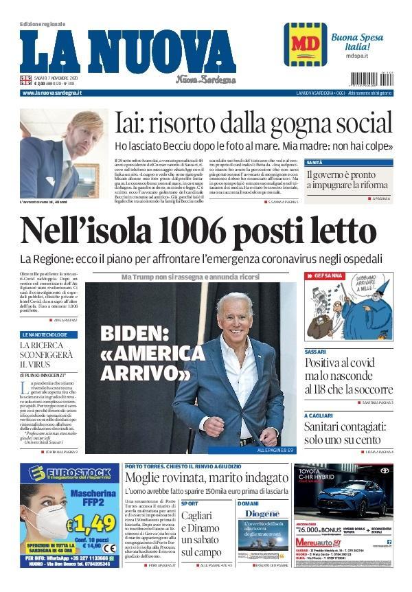 La Nuova Sardegna - Prima Pagina - 7 novembre 2020