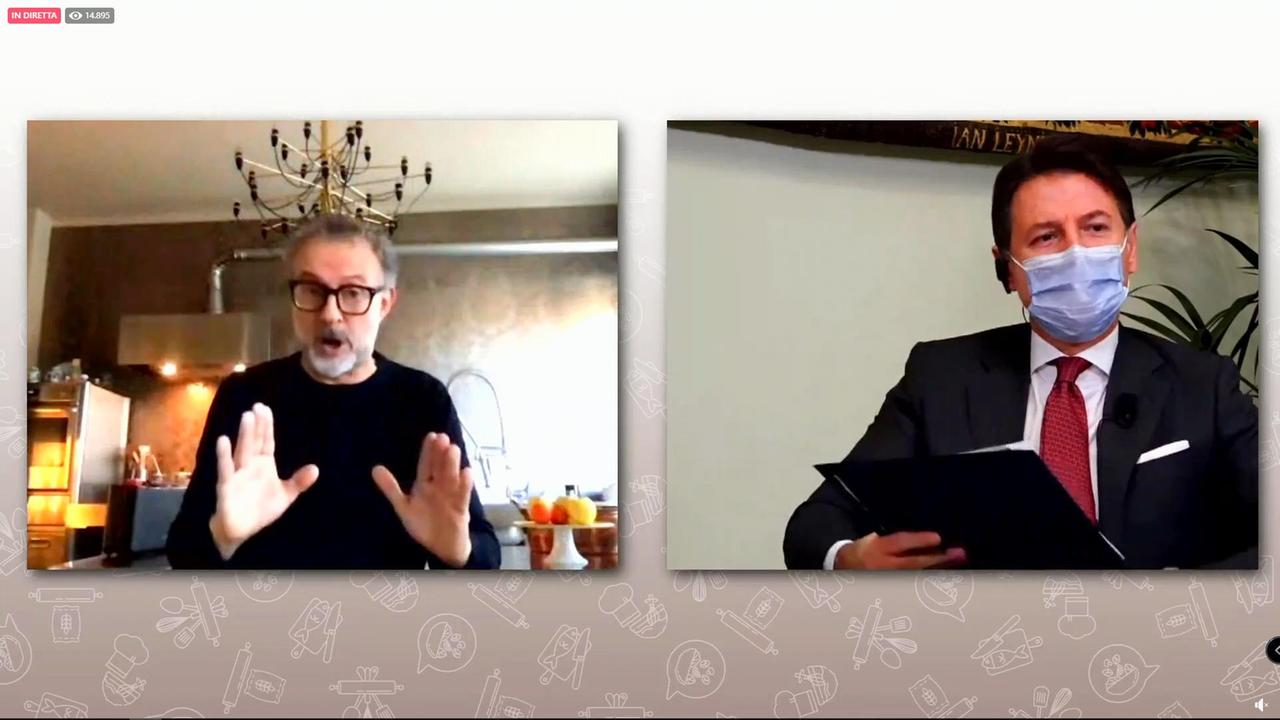 Da Modena Chef Bottura incalza Conte in diretta «I piccoli ristoranti sono disperati»