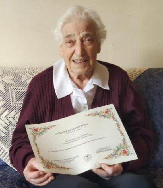 Il Comune di Massarosa festeggia i cent’anni di nonna Ilma Luchini