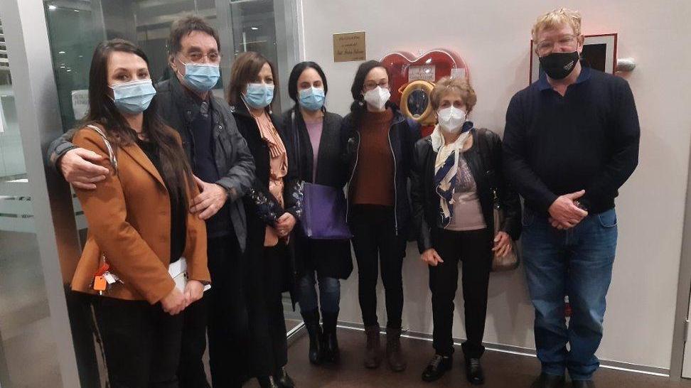 Una postazione Dae alle Officine in memoria del dottor Salerno