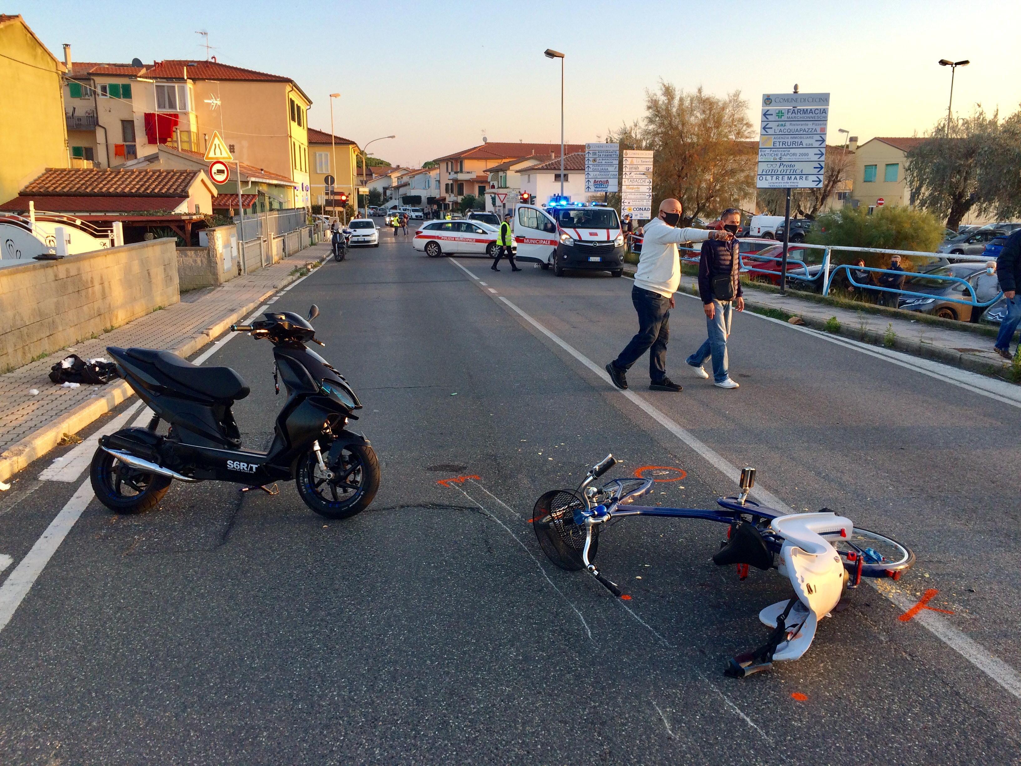 Il luogo dell'incidente (foto Michele Falorni/Silvi)