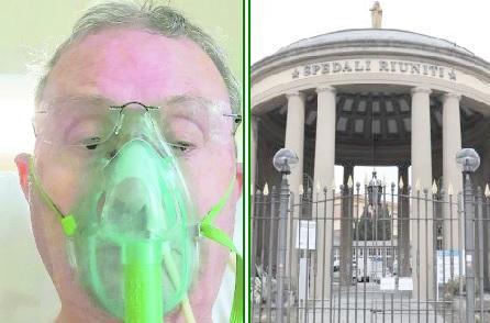 A sinistra una foto inviata da Pino Bernardo, a destra uno degli accessi all'ospedale di Livorno