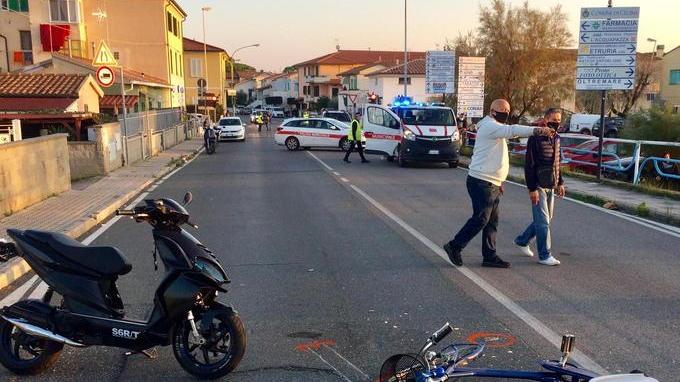 L’incidente avvenuto in via Volterra domenica pomeriggio