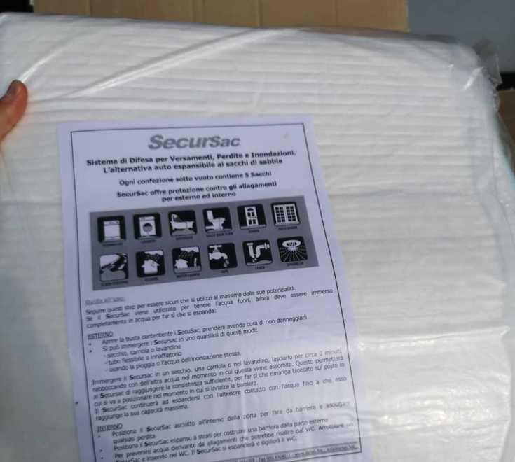 I sacchi auto-espandenti in distribuzione a Pontedera
