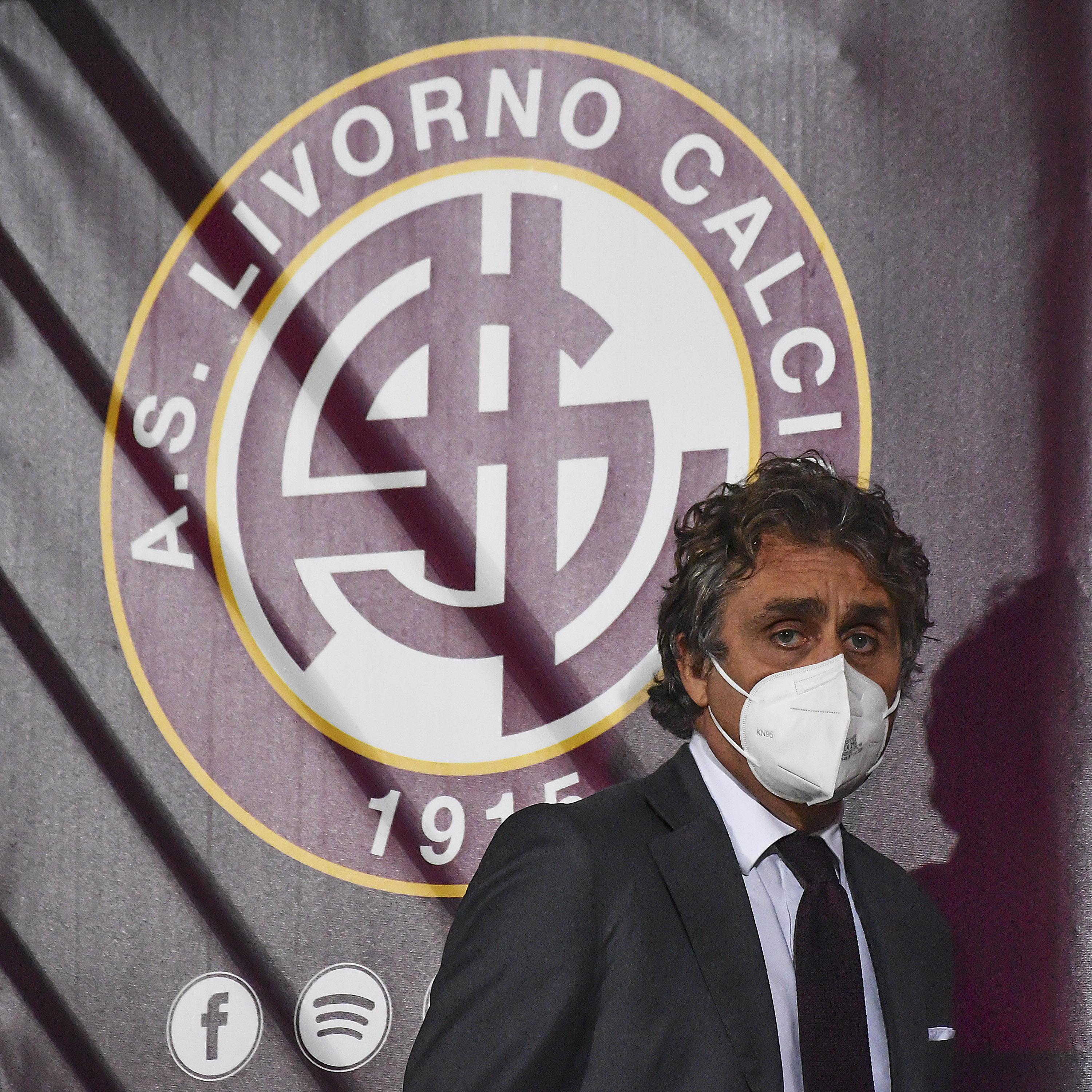 Danilo Mariani, general manager del Livorno, uomo di riferimento del gruppo Carrano, qui fotografato allo stadio prima della partita contro la Giana
