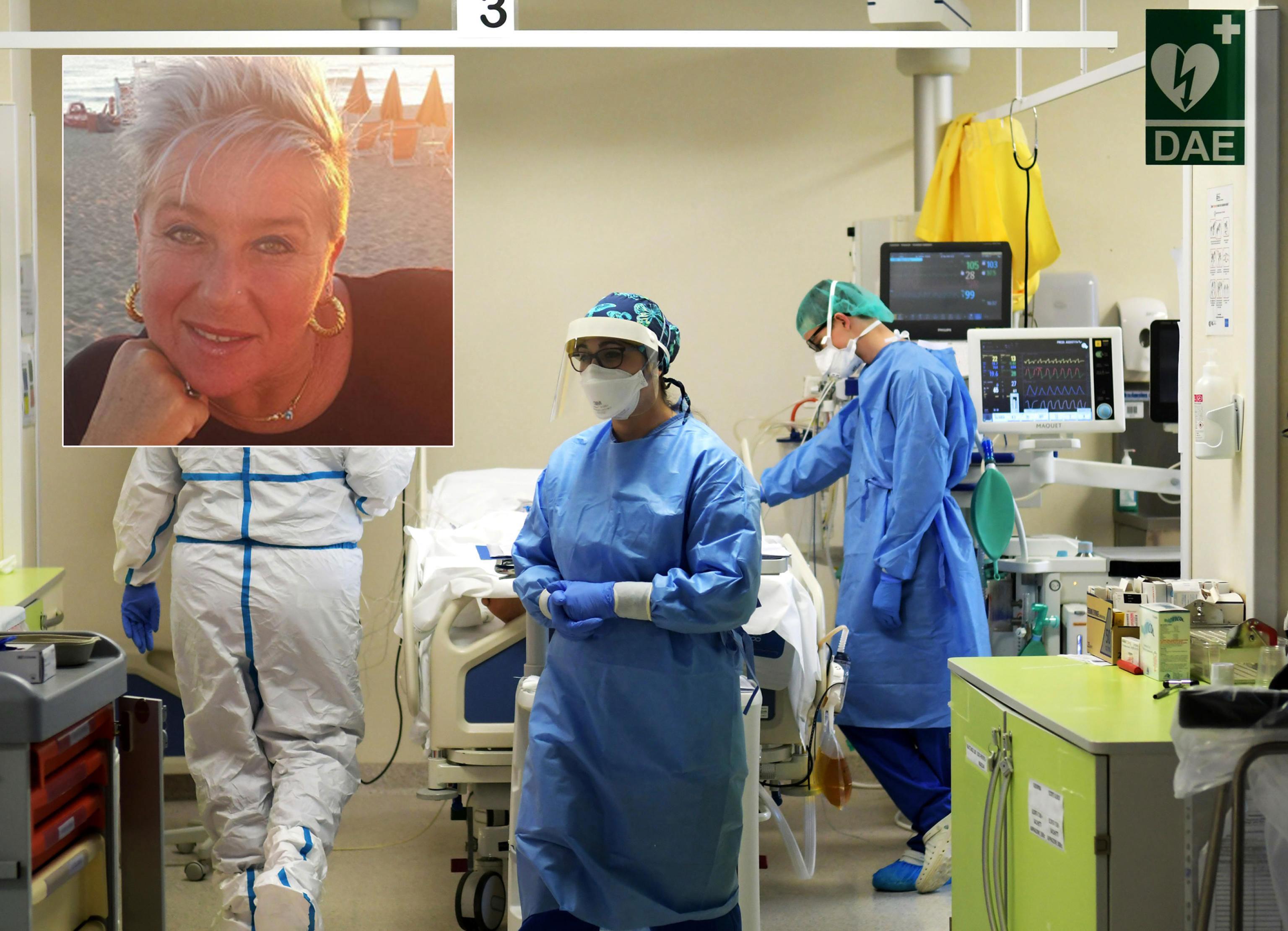 Nel riquadro Sabrina Fattorini in una bella foto sorridente pubblicata sulla sua pagina Facebook
