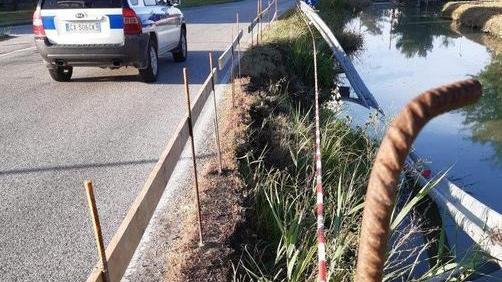 Frana sulla strada Lunedì al via i lavori