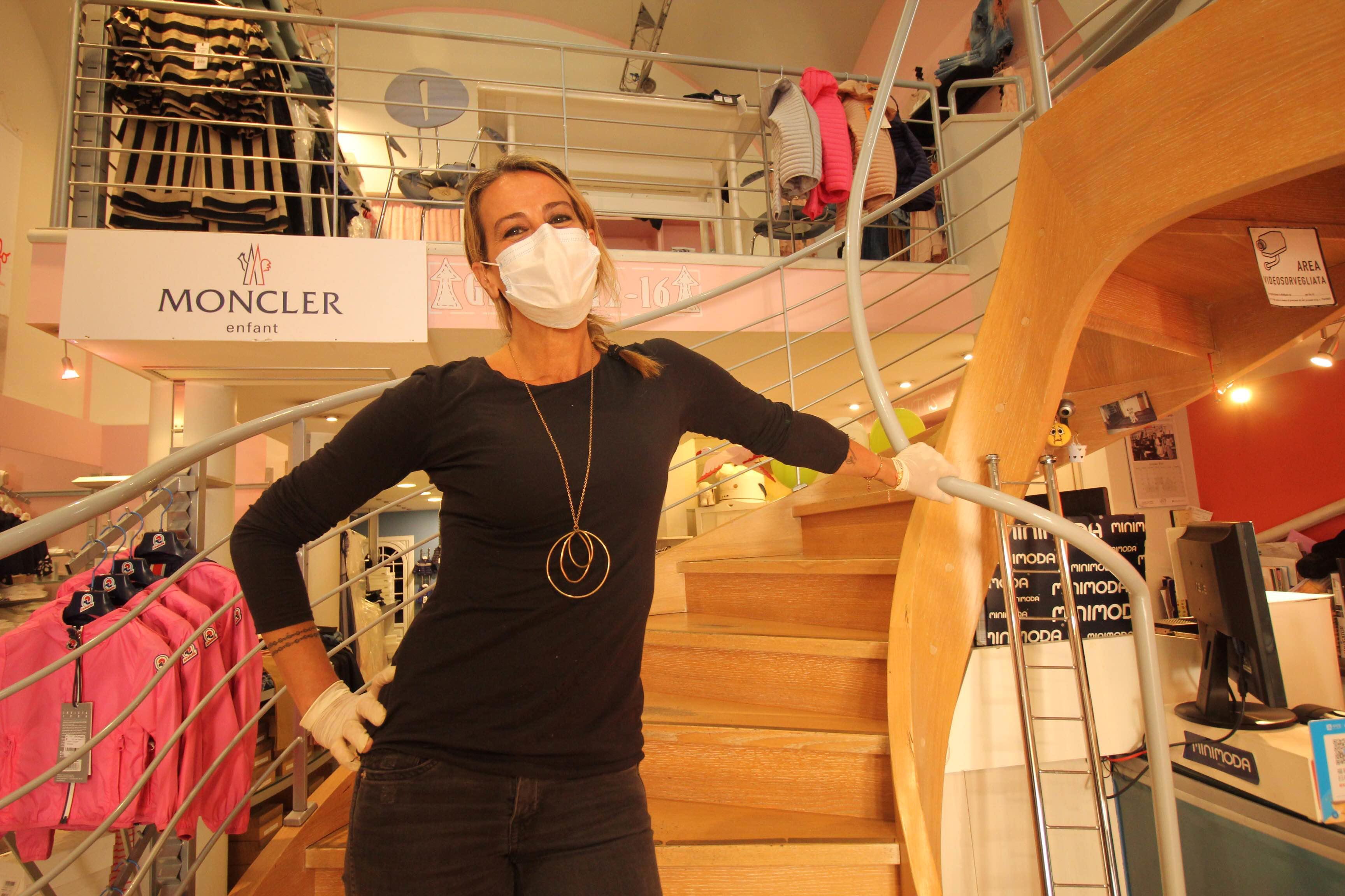 Erika Bardazzi di Minimoda: i negozi per bambini restano aperti (foto Batavia)