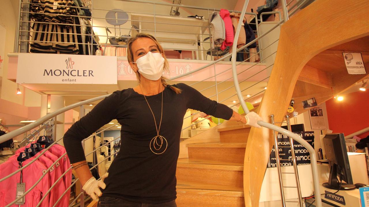Erika Bardazzi di Minimoda: i negozi per bambini restano aperti (foto Batavia)