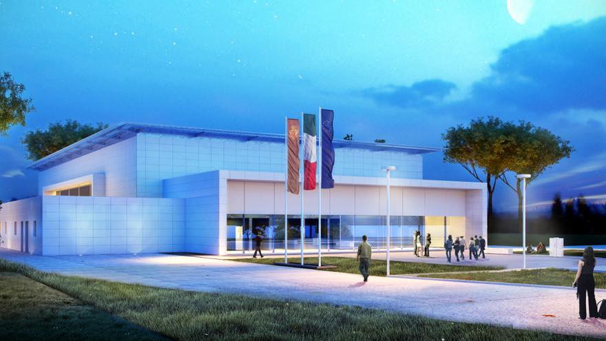 Il rendering del palazzeto dello sport di Guastalla