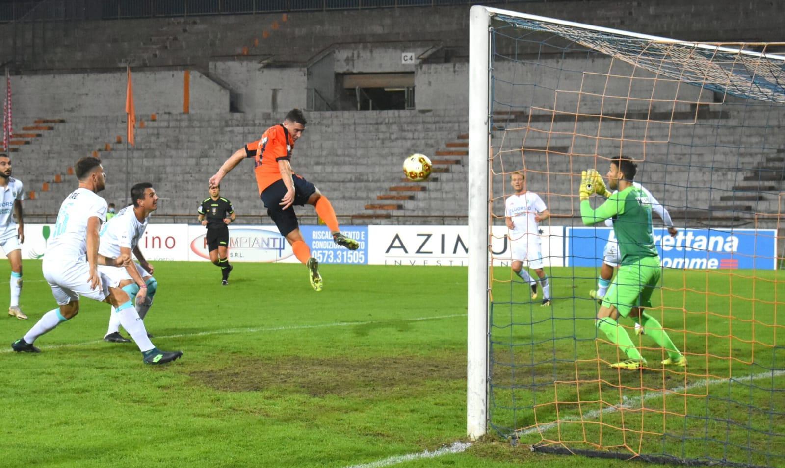 Il gol di Chinellato (Foto Gori)