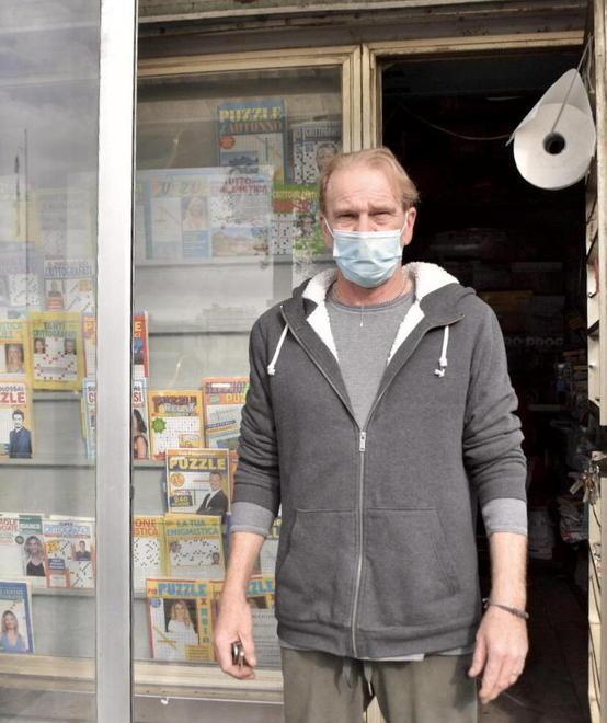 Alessandro Pratesi dopo il furto (foto Michele Silvestri)