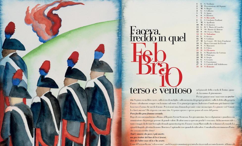 Arma, il calendario storico omaggia Dante e Pinocchio 