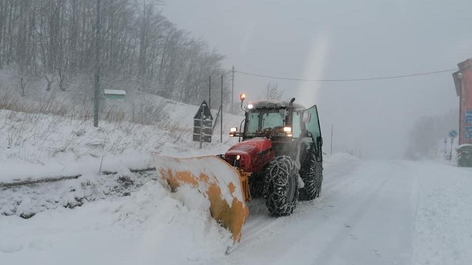 La neve caduta nella notte fra il 19 e il 20 novembre al Passo delle Radici