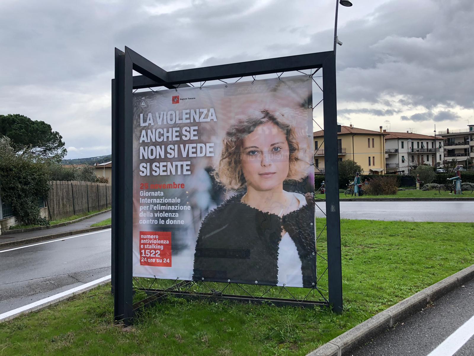 Un manifesto della campagna per la violenza contro le donne