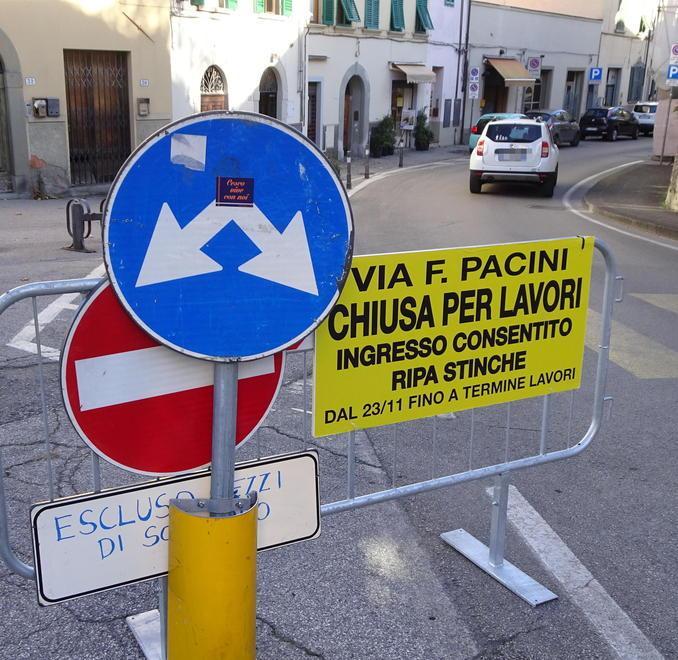 Pistoia, via Pacini chiusa sedici giorni per lavori 