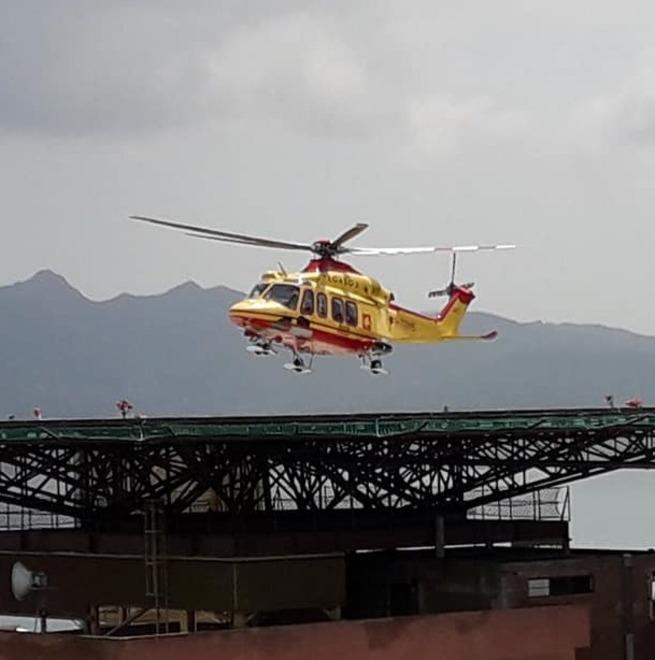 Cinque persone contagiate Anziana trasferita col Pegaso