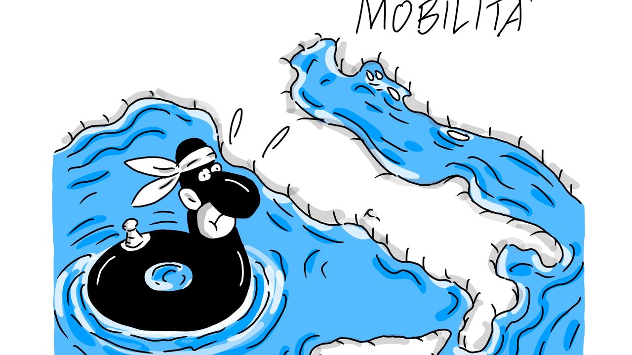 La vignetta di Gef: taglio ai traghetti per la Sardegna, incontro Tirrenia-ministro 