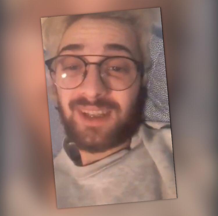Un fermo immagine del primo video pubblicato da Federico Grazzini su Instagram