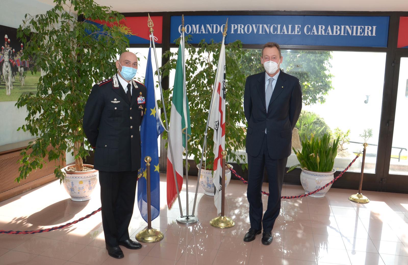 Il nuovo questore di Cagliari in visita al Comando provinciale dei carabinieri