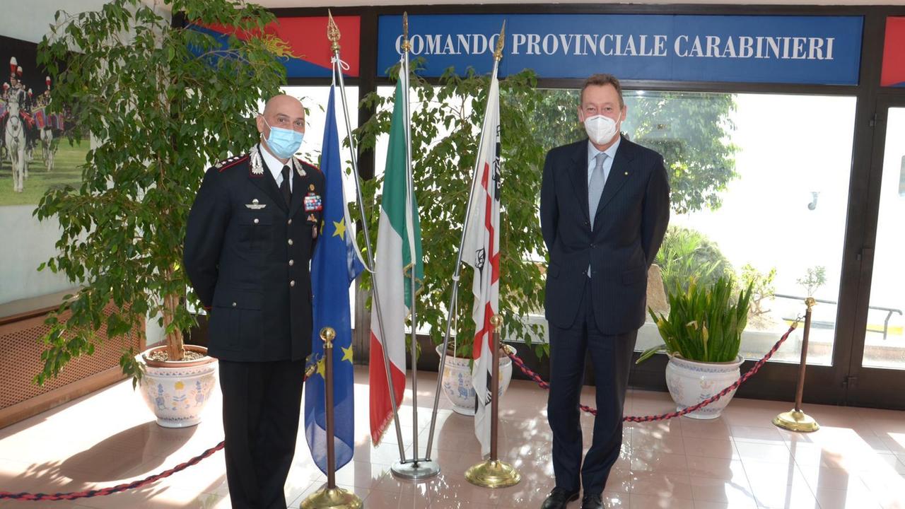 Il nuovo questore di Cagliari in visita al Comando provinciale dei carabinieri