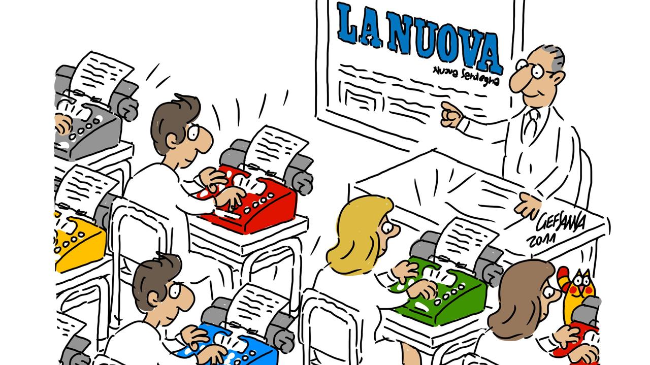 La vignetta di Gef: alla Nuova super redazione di 250 studenti, "Scuola è Lavoro" apre le porte ai giornalisti del futuro