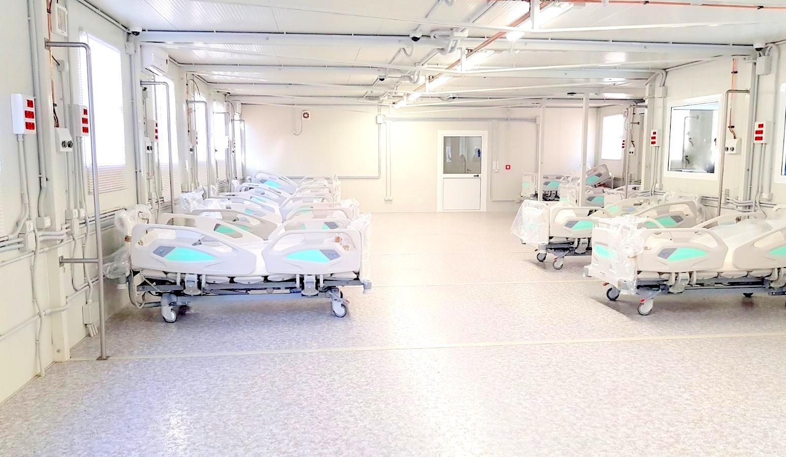 Struttura per il Covid a Sassari (foto Ivan Nuvoli)