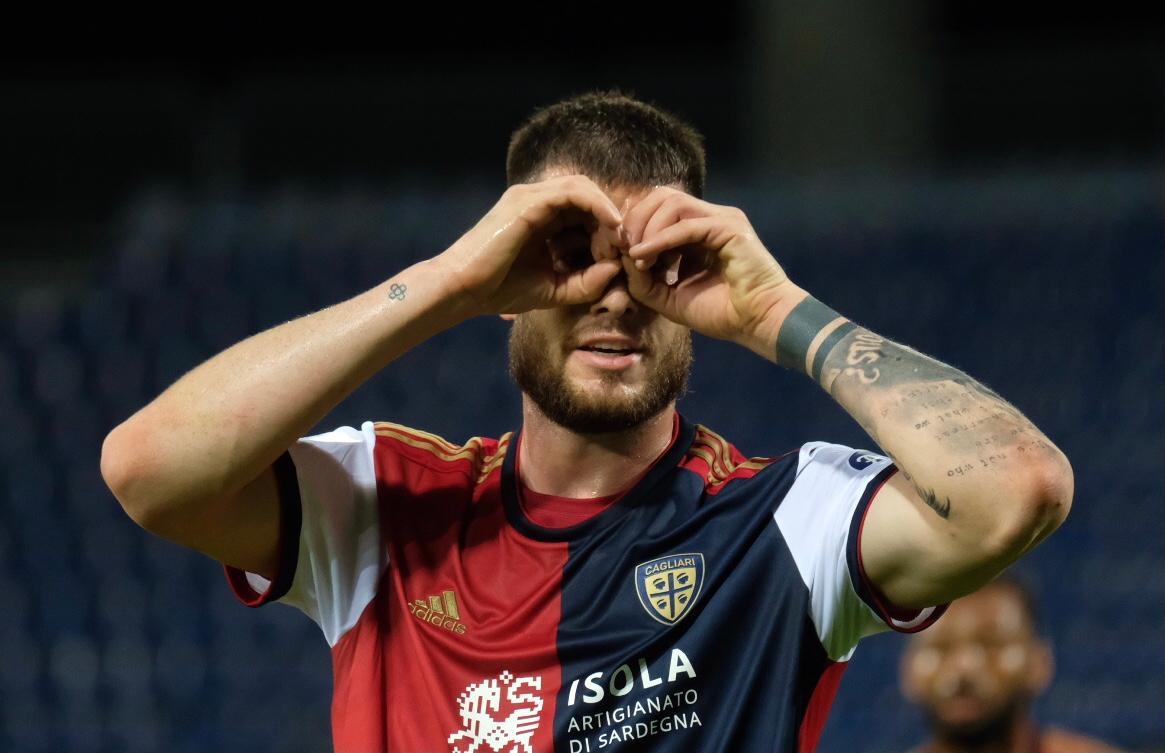 La curiosa esultanza di Cerri dopo il gol in Coppa al Verona (foto mario rosas)