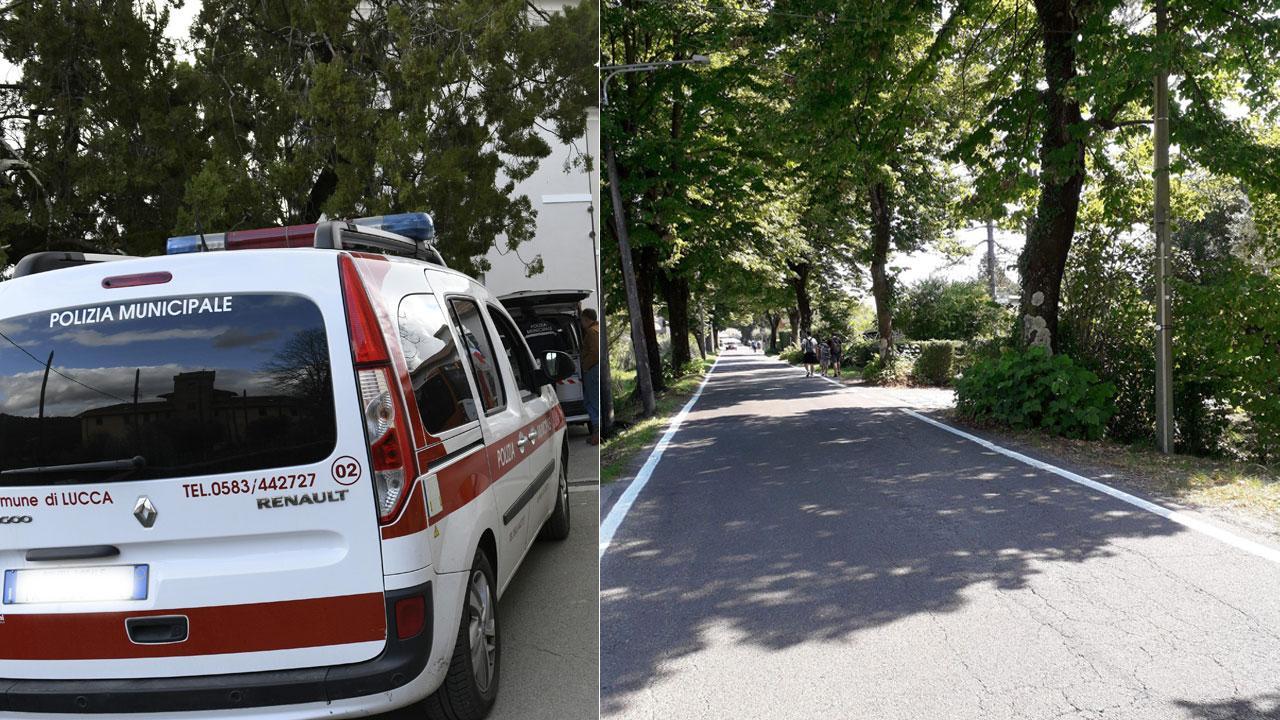 Controlli dei vigili urbani e via della Chiesa a Mutigliano