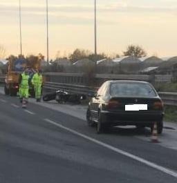 Schianto in Variante Grave motociclista 