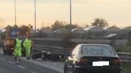Schianto in Variante Grave motociclista
