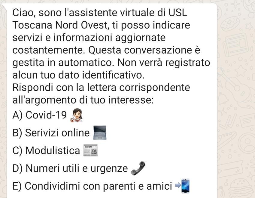 Informazioni sul Covid direttamente su WhatsApp Primo esperimento in Italia 