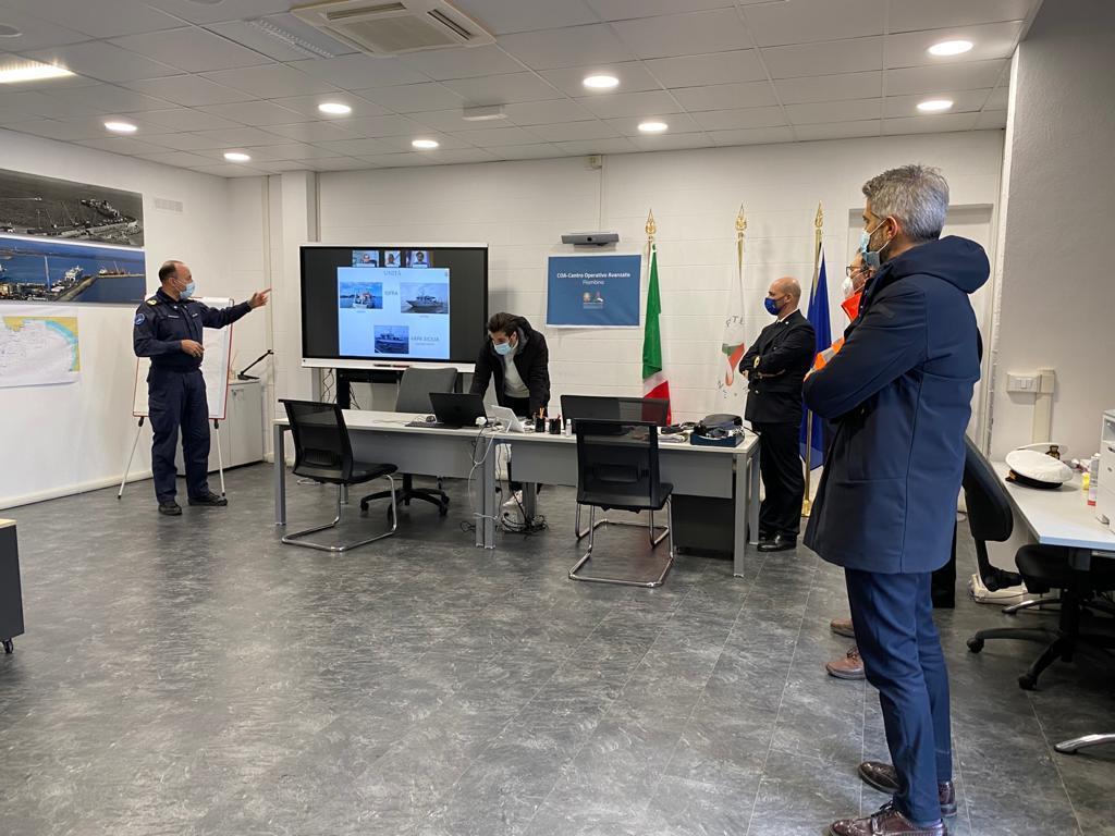 Il sopralluogo del sindaco di Piombino al Centro operativo avanzato della Protezione civile nazionale