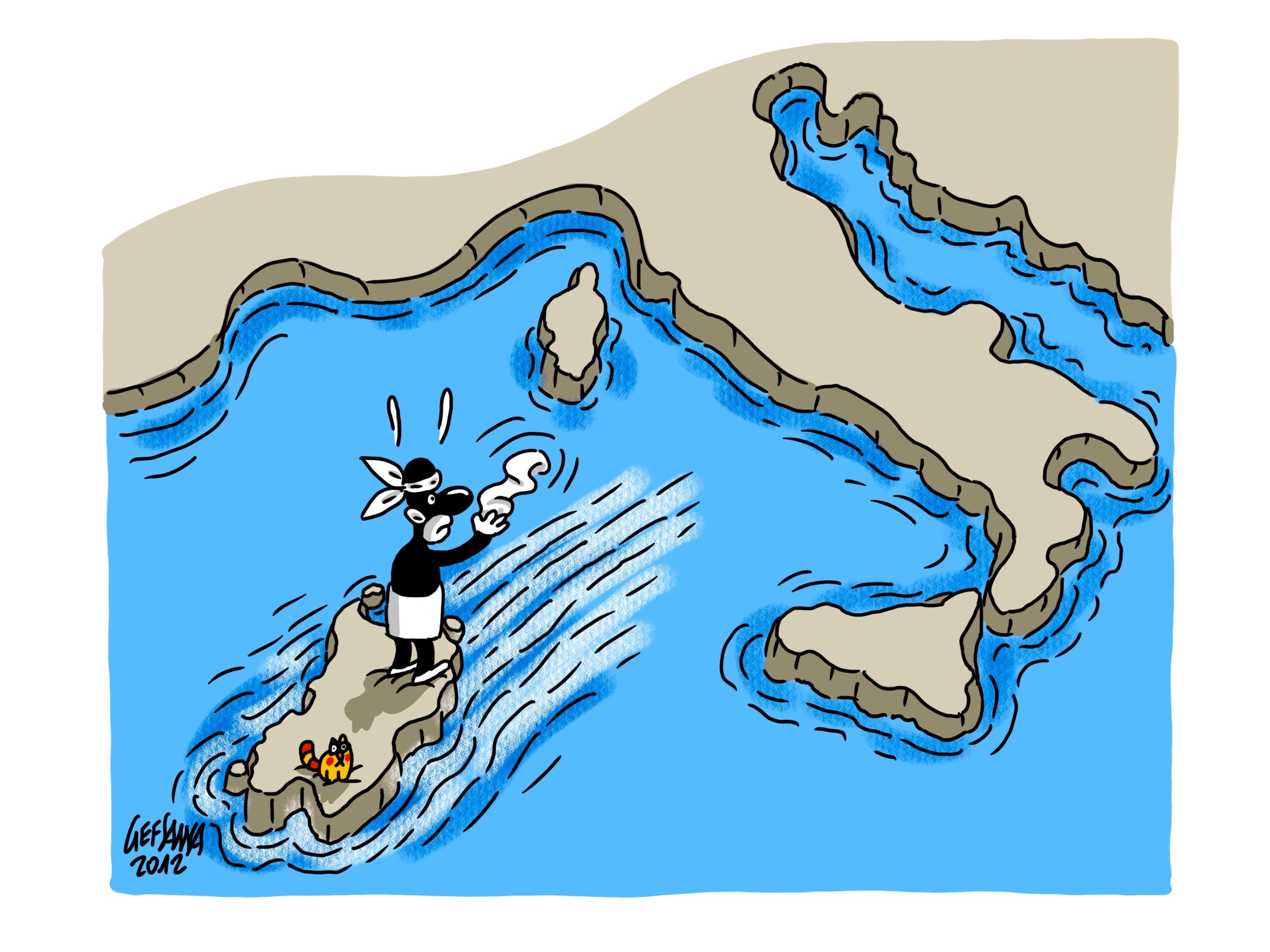 La vignetta di Gef - Continuità territoriale, la Tirrenia rimette in vendita i biglietti