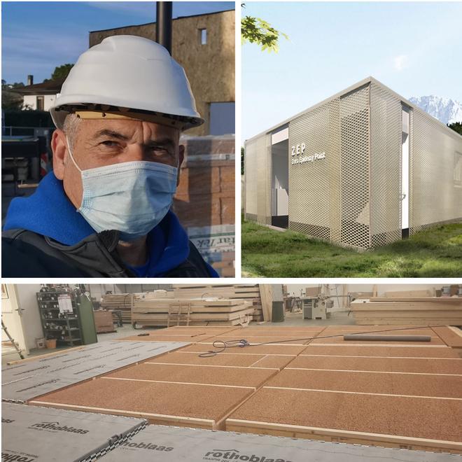 Bruno Giromini, il modulo abitativo e il materiale usato per la realizzazione delle strutture