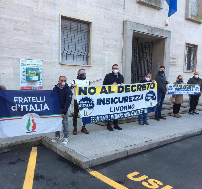 Fratelli d’Italia in presidio contro il decreto sicurezza 