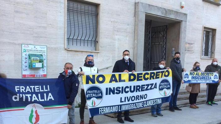 Fratelli d’Italia in presidio contro il decreto sicurezza