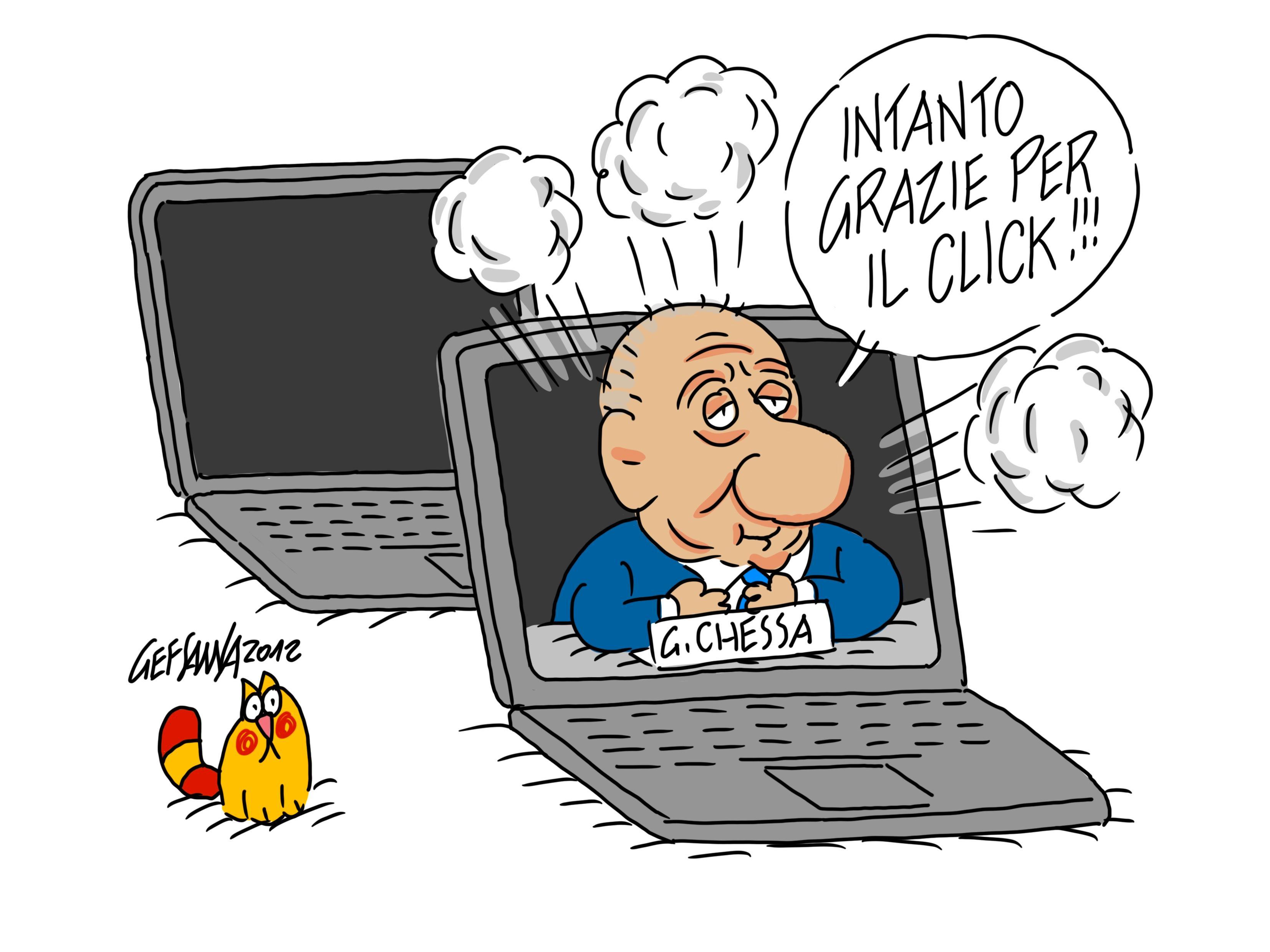 La vignetta di Gef: il click day sui fondi per gli eventi, l'assessore promette che non si farà più