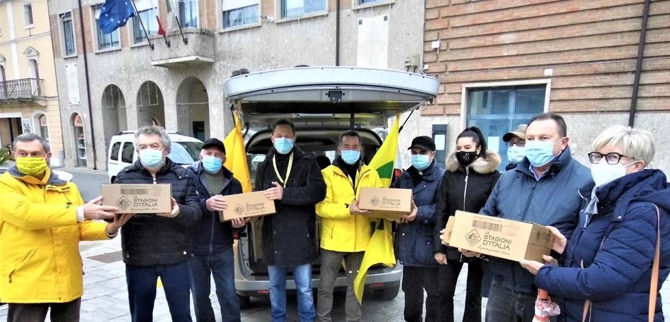 Solidarietà a tavola Un quintale di pasta dalla Coldiretti