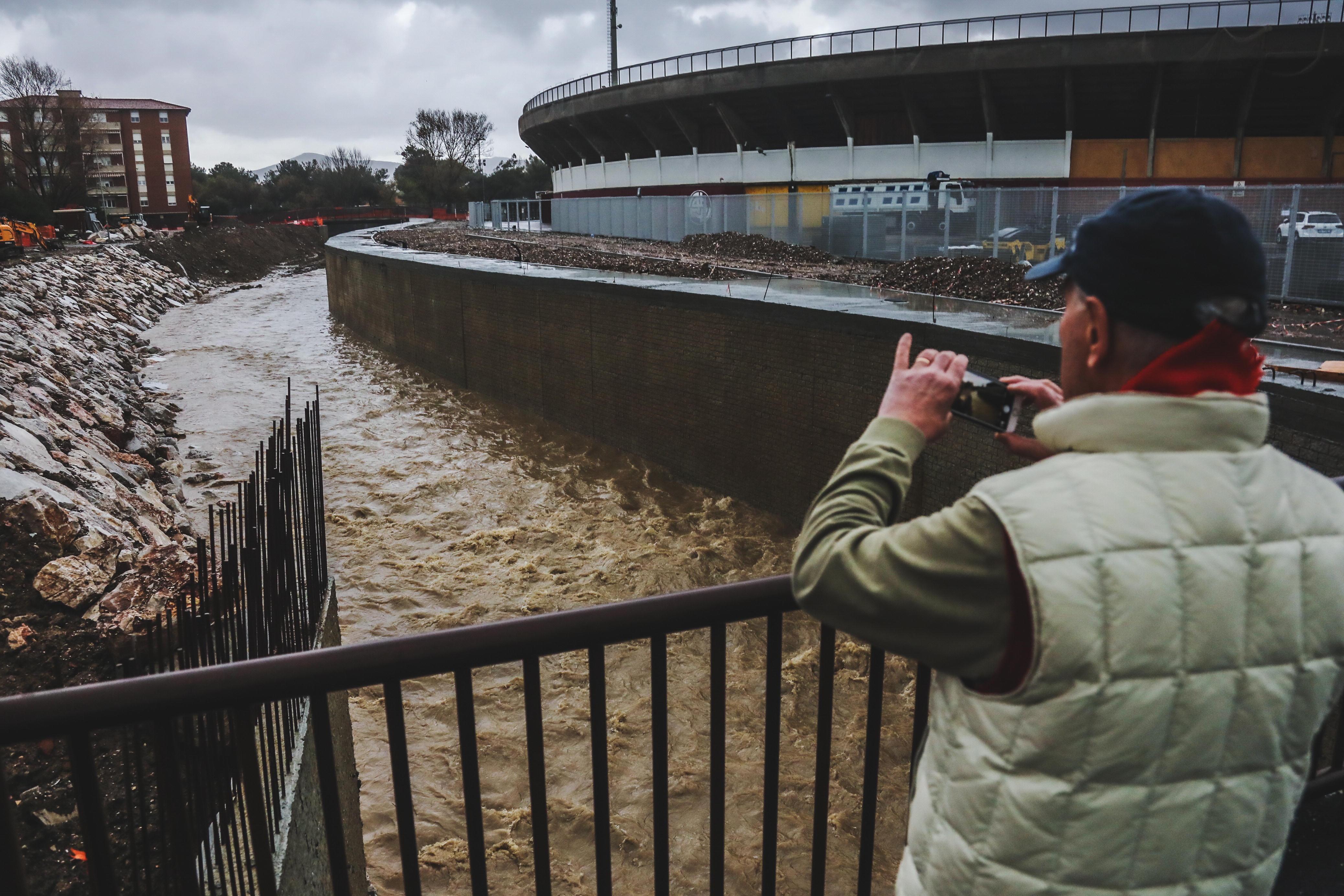La situazione vicino allo stadio (foto Dario Marzi)