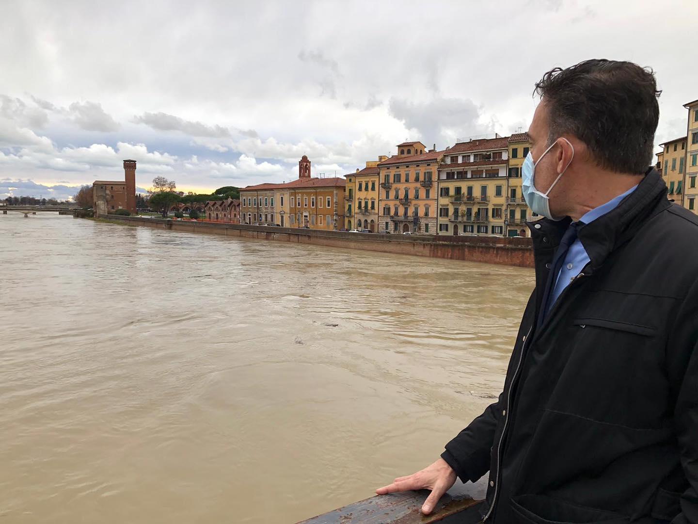 L'Arno in piena