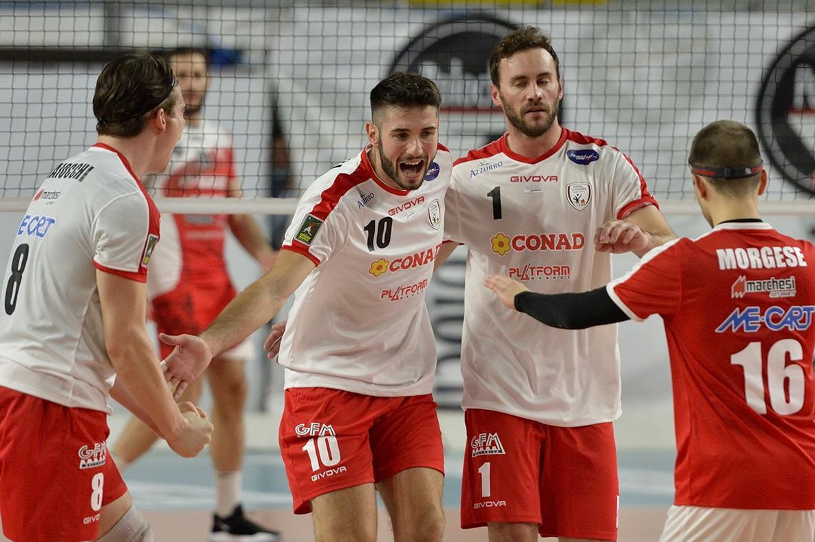 La Conad Volley esulta per la terza vittoria di fila in questo campionato