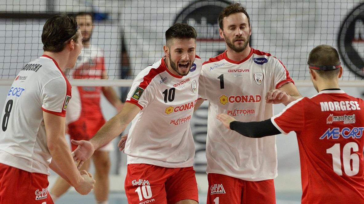 La Conad Volley esulta per la terza vittoria di fila in questo campionato