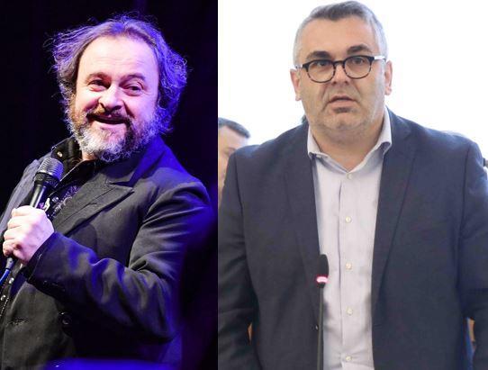 Natalino Balasso e il vicesindaco Lodi