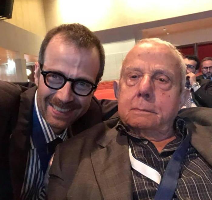 Il professor Alessandro Faldini insieme al figlio Cesare
