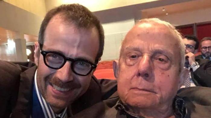 Il professor Alessandro Faldini insieme al figlio Cesare